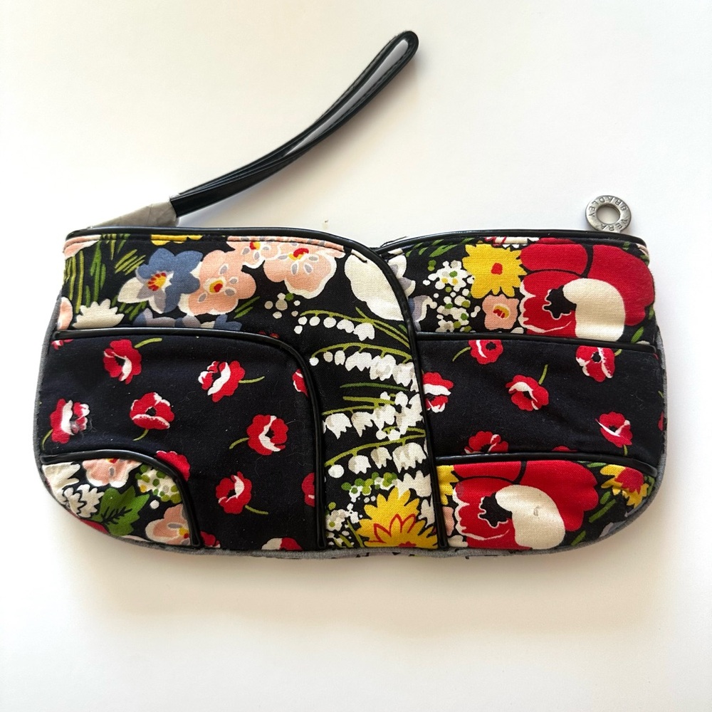 Vera Bradley Black Floral wristlet